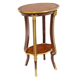 Mesa auxiliar de lujo Casa Padrino, estilo barroco, caoba / dorado, H 78 x 44 cm - Muebles de mesa auxiliar Louis XIV Mesa auxiliar de lujo Casa Padrino, estilo barroco, caoba / dorado, H 78 x 44 cm - Muebles de mesa auxiliar Louis XIV