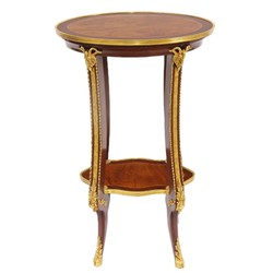 Mesa auxiliar de lujo Casa Padrino, estilo barroco, caoba / dorado, H 78 x 44 cm - Muebles de mesa auxiliar Louis XIV Mesa auxiliar de lujo Casa Padrino, estilo barroco, caoba / dorado, H 78 x 44 cm - Muebles de mesa auxiliar Louis XIV