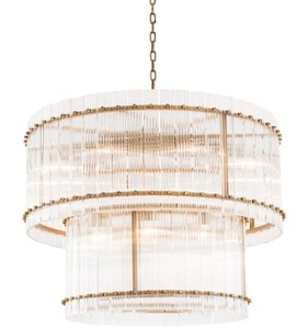 Casa Padrino Lustre en Laiton Antique Ø 93 x H. 70 cm - Lustre de Luxe Rond