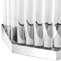 Casa Padrino lustre de salon acrylique de luxe argent 33 x 28,5 x H. 61 cm - Meubles de Salon