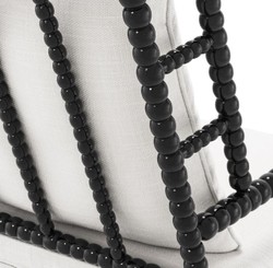 Casa Padrino sillón de caoba de lujo negro / blanco 72 x 95 x H. 108,5 cm - Muebles de Hotel