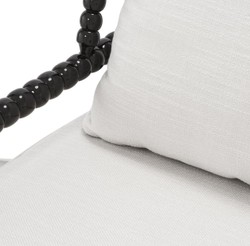 Casa Padrino sillón de caoba de lujo negro / blanco 72 x 95 x H. 108,5 cm - Muebles de Hotel