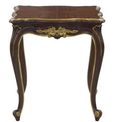 Casa Padrino table d'appoint baroque de luxe brun foncé / or 58 x 48 x H. 66 cm - Qualité Luxe