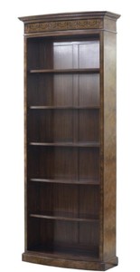 Casa Padrino cabinet à livres baroque de luxe marron / marron foncé  88 x 34 x H. 222 cm - Armoire étagère de style baroque de luxe