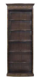 Casa Padrino armario de libros de lujo barroco marrón / marrón oscuro 88 x 34 x H. 222 cm - Mueble Estantería de Estilo Barroco de Lujo 