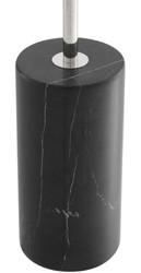 Casa Padrino luxury halogen floor lamp silver / black Ø 44 x H. 190 cm - Energy Saving Lamp with Noble Marble Base