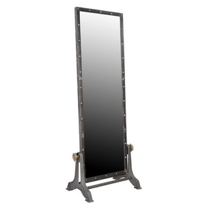 Casa Padrino Vintage Industrial Standing Mirror Aluminum Swivel 194 cm - Furniture Metal Mirror Casa Padrino Vintage Industrial Standing Mirror Aluminum Swivel 194 cm - Furniture Metal Mirror