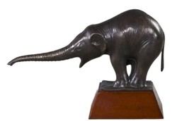 Casa Padrino figura in bronzo di lusso con base in legno elefante bronzo / marrone 42 x 17 x H. 29 cm - Decorazione di Lusso