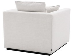 Casa Padrino fauteuil de salon de luxe blanc / noir 98 x 100 x H. 73 cm - Meubles de Salon