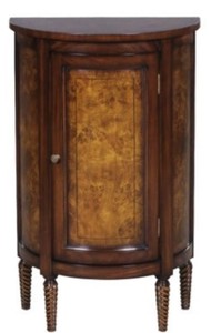 casa padrino luxus barock jugendstil mahagoni wurzelholzfurnier halbrunde kommode schrank mit tür wohnzimmer hotel möbel 