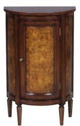 Casa Padrino cómoda Art Nouveau de lujo marrón claro / marrón 51 x 28 x H. 82 cm - Pequeño Armario Semicircular con Puerta