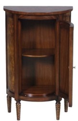 Casa Padrino cómoda Art Nouveau de lujo marrón claro / marrón 51 x 28 x H. 82 cm - Pequeño Armario Semicircular con Puerta