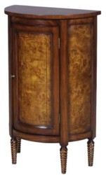 Casa Padrino cómoda Art Nouveau de lujo marrón claro / marrón 51 x 28 x H. 82 cm - Pequeño Armario Semicircular con Puerta