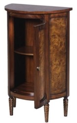 Casa Padrino cómoda Art Nouveau de lujo marrón claro / marrón 51 x 28 x H. 82 cm - Pequeño Armario Semicircular con Puerta