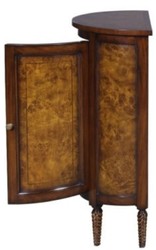 Casa Padrino cómoda Art Nouveau de lujo marrón claro / marrón 51 x 28 x H. 82 cm - Pequeño Armario Semicircular con Puerta