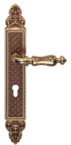 Casa Padrino set di maniglia per porta barocco oro francese 15,5 x H. 37 cm - Maniglie delle Porte in Ottone