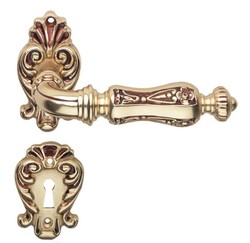 casa padrino luxus barock jugendstil wohnzimmer hotel restaurant club bar büro schloss burg türgriff türklinken set mit rosetten messing vergoldet deko accessoires