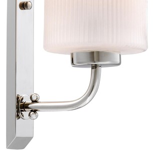 Casa Padrino Luxus Wandleuchte Silber / Weiß 14 x 18 x H. 53 cm - Designer Leuchte