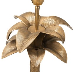 Casa Padrino lampe de table de luxe vintage laiton / vert Ø 45 x H. 76 cm - Lampe de Salon en Forme de Palmier