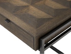casa padrino luxus designer wohnzimmer hotel restaurant club bar büro edelstahl eichenfurnier schreibtisch pc computertisch bürotisch mit 3 schubladen möbel wohnzimmermöbel 