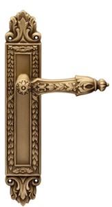 Casa Padrino ensemble de poignée de porte baroque laiton patiné 15,9 x H. 32,2 cm - Qualité de Luxe Fabriqué en Italie
