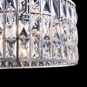 Casa Padrino Luxus Kronleuchter Silber Ø 50 x H. 21,2 cm - Eleganter Kronleuchter mit Kristallglas