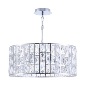 Casa Padrino lustre de luxe argent Ø 50 x H. 21,2 cm - Lustre élégant en verre cristal Casa Padrino lustre de luxe argent Ø 50 x H. 21,2 cm - Lustre élégant en verre cristal