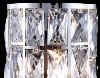Casa Padrino Luxus Wandleuchte Silber 14,7 x 10 x H. 21,2 cm - Elegante Wandlampe mit Kristallglas