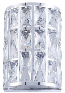 Casa Padrino Lámpara de Pared de Lujo 14,7 x 10 x H. 21,2 cm - Lámpara de Pared Elegante con Cristal Casa Padrino Lámpara de Pared de Lujo 14,7 x 10 x H. 21,2 cm - Lámpara de Pared Elegante con Cristal