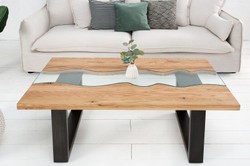 Casa Padrino designer solid wood Sheesham coffee table natural brown 110 x h. 40 cm - living room table