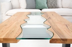Casa Padrino designer solid wood Sheesham coffee table natural brown 110 x h. 40 cm - living room table