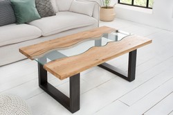 Casa Padrino designer solid wood Sheesham coffee table natural brown 110 x h. 40 cm - living room table