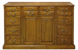 Casa Padrino armario de la sala de lujo con 2 puertas y 14 cajones marrón 120 x 39 x H. 80 cm - Calidad de Lujo