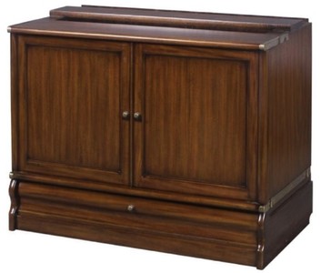 Casa Padrino cabinet à livres en acajou avec 2 portes et tiroir brun foncé 86 x 47 x H. 68 cm - Mobilier de Bureau de Luxe