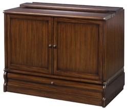 Casa Padrino gabinete per libri di lusso in mogano con 2 ante e cassetto marrone scuro 86 x 47 x H. 68 cm - Arredamento da Ufficio di Lusso