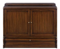 Casa Padrino gabinete per libri di lusso in mogano con 2 ante e cassetto marrone scuro 86 x 47 x H. 68 cm - Arredamento da Ufficio di Lusso