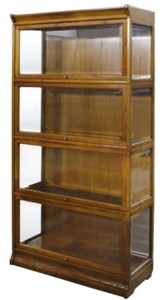 Casa Padrino cabinet à livres de luxe avec 4 portes en verre et éclairage LED brun clair 90 x 39 x H. 182 cm - Armoire de Bureau