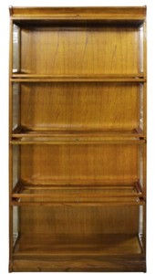 Casa Padrino Luxus Bücherschrank mit 4 Glastüren und LED Beleuchtung Hellbraun 90 x 39 x H. 182 cm - Büroschrank