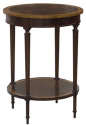 Casa Padrino Luxury Baroque Side Table Dark Brown / Light Brown Ø 58 x H. 80 cm - Baroque Furniture