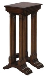 Casa Padrino table d'appoint de luxe marron / marron foncé 37 x 34 x H. 73 cm - Table à Rallonge en Acajou