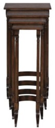 Casa Padrino table d'appoint de luxe marron / marron foncé 37 x 34 x H. 73 cm - Table à Rallonge en Acajou