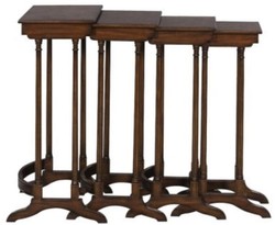Casa Padrino table d'appoint de luxe marron / marron foncé 37 x 34 x H. 73 cm - Table à Rallonge en Acajou