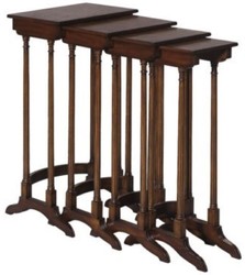 Casa Padrino table d'appoint de luxe marron / marron foncé 37 x 34 x H. 73 cm - Table à Rallonge en Acajou