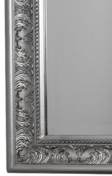 Casa Padrino specchio barocco argento 52 x H. 62 cm - Specchio da Parete in Stile Barocco Fatto a Mano con Sfaccettature e Bellissime Decorazioni