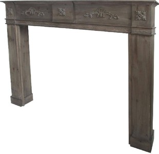Casa Padrino country style fireplace surround antique gray brown 137 x 20 x H. 113 cm - Country Style Furniture Casa Padrino country style fireplace surround antique gray brown 137 x 20 x H. 113 cm - Country Style Furniture