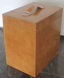 Casa Padrino luxury genuine leather minibar / luggage bar with accessories 32 x 23 x H. 36 cm - Luxury Quality