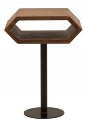 Mesa auxiliar de diseño Casa Padrino natural / negro Sheesham 45cm x 35cm x H.65cm de madera maciza