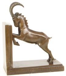 Casa Padrino puntello del libro in bronzo antico di lusso 20,4 x 10 x H. 25,6 cm - Figura di Bronzo Decò