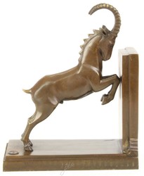 Casa Padrino puntello del libro in bronzo antico di lusso 20,4 x 10 x H. 25,6 cm - Figura di Bronzo Decò