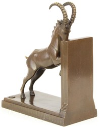 Casa Padrino puntello del libro in bronzo antico di lusso 20,4 x 10 x H. 25,6 cm - Figura di Bronzo Decò